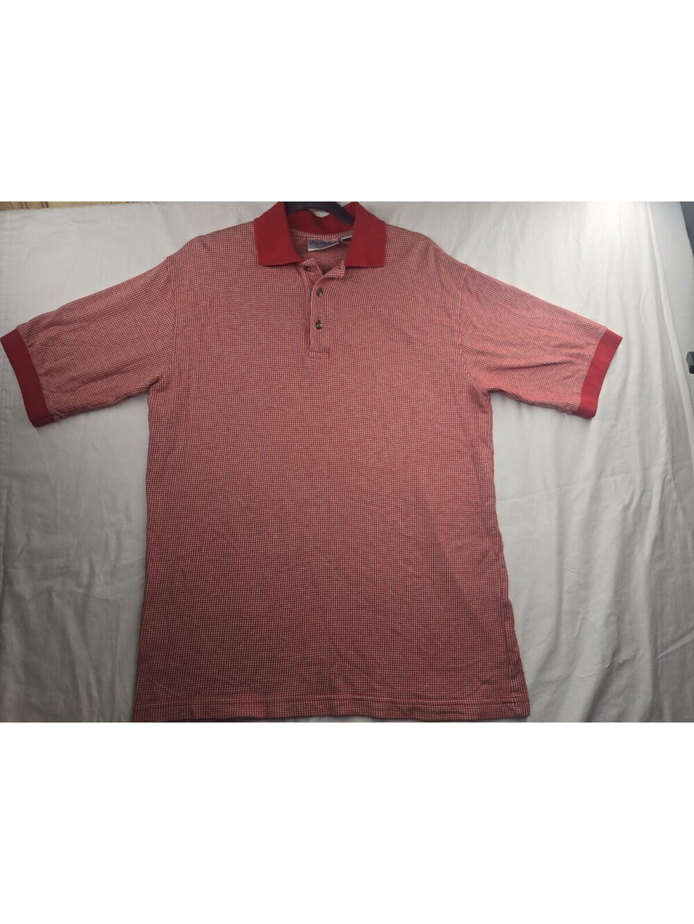 Vintage Seas Palms Hartwell Polo Shirt Mens M Red 100% Combed Cotton
